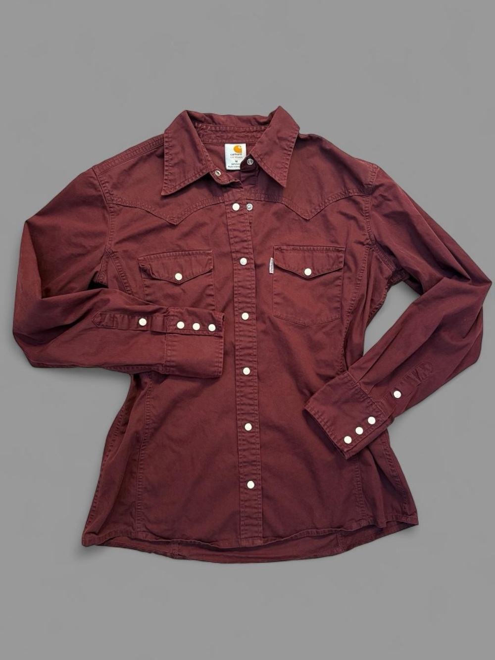 Carhartt Maroon Western Snap-Front Shirt